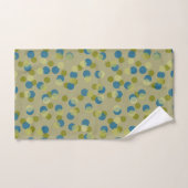 groene, blauwe en gele stippen bad handdoek (Handdoek)