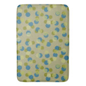 groene, blauwe en gele stippen badmat (Voorkant Verticaal)
