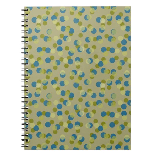 groene, blauwe en gele stippen notitieboek (Voorkant)