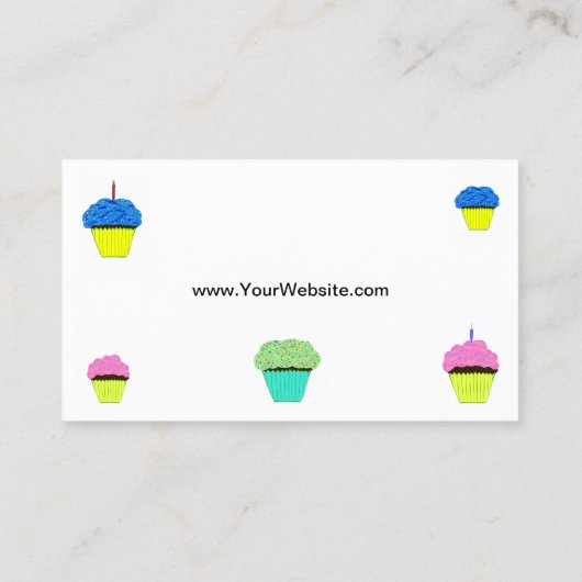 Groene, blauwe en roze chocolade-chocolade visitekaartje (Achterkant)