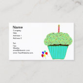 Groene, blauwe en roze chocolade-chocolade visitekaartje (Voorkant)