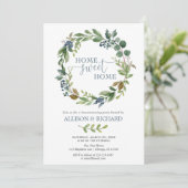 Groene blauwe florale kreupelvogel kaart (Staand voorkant)