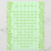 Groene Blauwe Gestreepte Gedraaide Flyer (Achterkant)