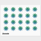 Groene & Blauwe Glitter Mandala Stickers (Vel)
