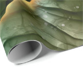 Groene blauwe goudinkt abstract cadeaupapier (Rol Hoek)