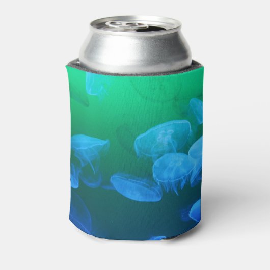 Groene blauwe gradiënt van wolkwal blikjeskoeler (Blikje Achterkant)