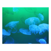 Groene blauwe gradiënt van wolkwal foto afdruk (Voorkant)