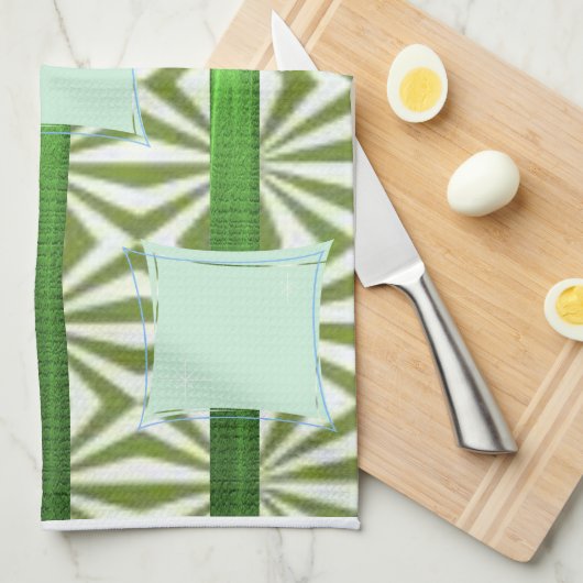 groene blauwe handdoek van aztec (Quarter Fold)