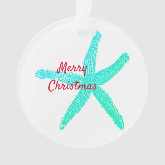 Groene Blauwe Kerst van de Blauwe Kerst van de Sta Ornament (voorkant)