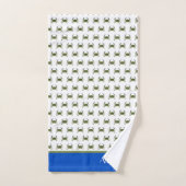 Groene blauwe krab grijze handdoek (Handdoek)
