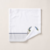 Groene blauwe krab grijze kust bad handdoek (Wasdoekje)