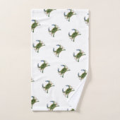 Groene blauwe krab Nautical Coastal Bath Towel set Bad Handdoek (Handdoek)