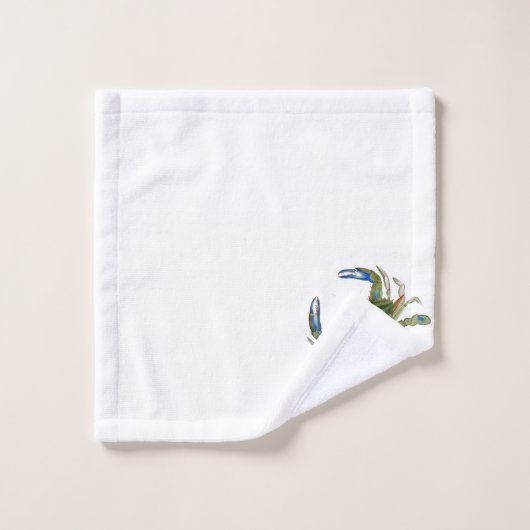 Groene blauwe krab Nautical Coastal Bath Towel set Bad Handdoek (Wasdoekje)