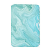 Groene & Blauwe Marmer Wervelende Abstracte Oceaan Badmat (Voorkant Verticaal)