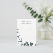 GROENE BLAUWE MUNTEN EUCALYPTUS FOLIAGE EARRING DI VISITEKAARTJE (Staand voorkant)