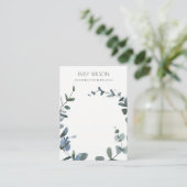 GROENE BLAUWE MUNTJES EUCALYPTUS FAUNA KETTING VISITEKAARTJE (Staand voorkant)