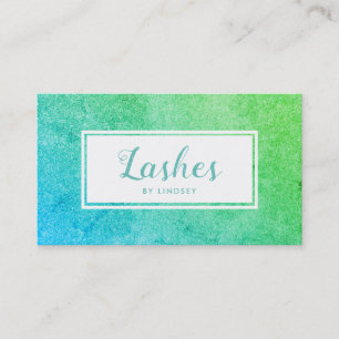 Groene Blauwe Ombre Sparkle Glitter Lashes verzinn Visitekaartje