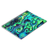 Groene blauwe paua zeebraseschelp notitieboek (Linkerzijde)