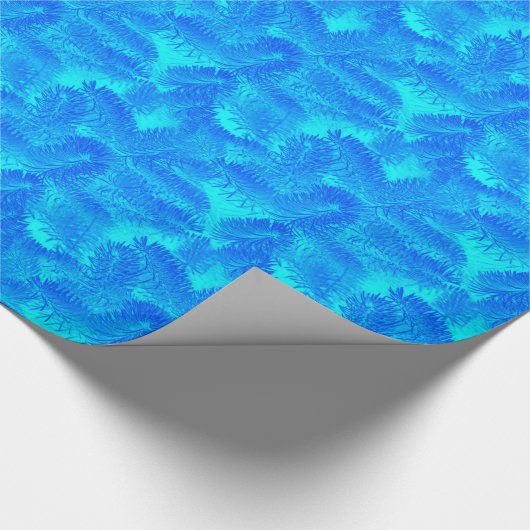 Groene blauwe pine cadeaupapier (Hoek)