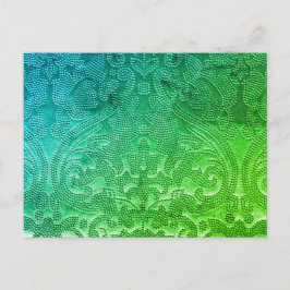 Groene Blauwe Pointillé Briefkaart