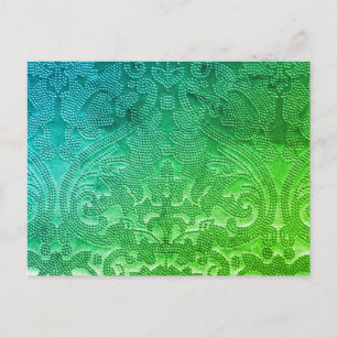 Groene Blauwe Pointillé Briefkaart