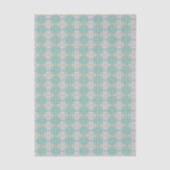 Groene Blauwe Roze Patroon Nek Band Tissuepapier (Voorkant)