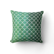 Groene blauwe schelp Waterverf Wash Pillow