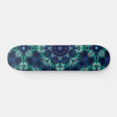 Groene blauwe sierbloem persoonlijk skateboard (Horizontaal)