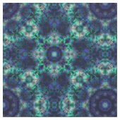 Groene blauwe sierbloem stof (Close Up)