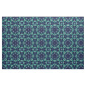 Groene blauwe sierbloem stof (Fat Quarter)
