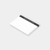 Groene Blauwe Stippen met Zwarte Strepen Post-it® Notes (Schuin)