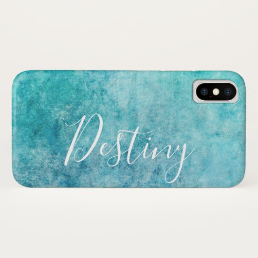 Groene Blauwe Textuur Case-Mate iPhone Case (Achterkant (horizontaal))