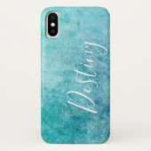 Groene Blauwe Textuur Case-Mate iPhone Case (Achterkant)