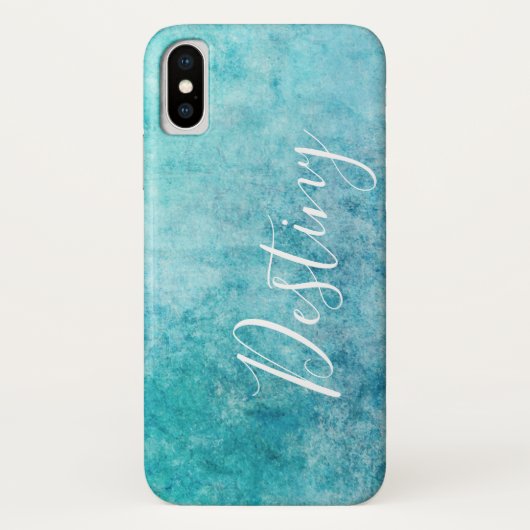 Groene Blauwe Textuur Case-Mate iPhone Case (Achterkant)