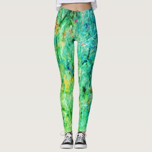 groene blauwe verf ziet er koele Leggings uit