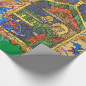 GROENE BLAUWE VLOEISTOFFICIËNTCHRISTMAS PARCHMENT CADEAUPAPIER (Hoek)