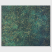 Groene/blauwe Waterverf Faux Gold Foil Cadeaupapier (Vlak)