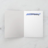 Groene+Blauwe Waterverf Gevouwen kaart (Binnen)