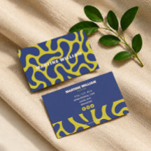 Groene blauwe zachte abstract groovy visitekaartka