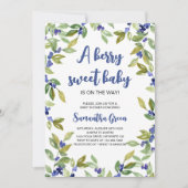 Groene Blauwebes Babyshower Kaart (Voorkant)