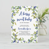 Groene Blauwebes Babyshower Kaart (Staand voorkant)