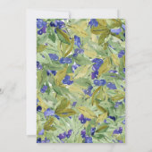 Groene Blauwebes Babyshower Kaart (Achterkant)