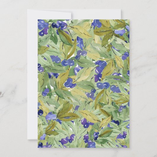 Groene Blauwebes Babyshower Kaart (Achterkant)