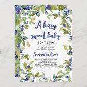 Groene Blauwebes Babyshower Kaart (Voorkant / Achterkant)