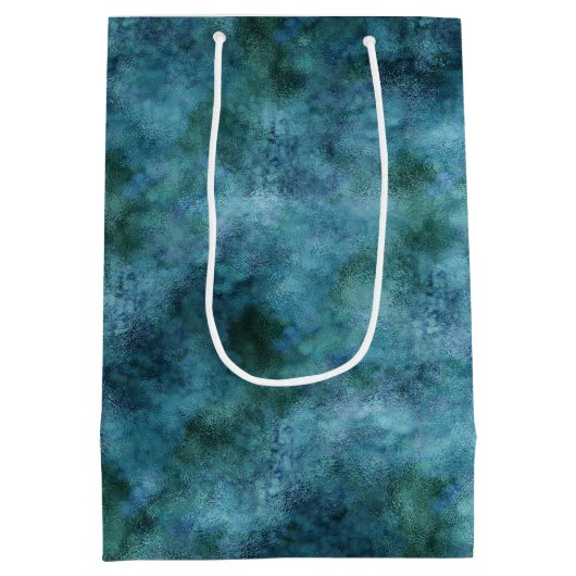 Groene Blauwgroen Aqua Blue Earth Ocean Marble Abs Medium Cadeauzakje (Achterkant)
