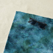 Groene Blauwgroen Aqua Blue Earth Ocean Marble Abs Strandlaken (In situ)