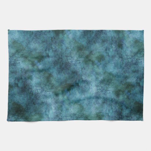 Groene Blauwgroen Aqua Blue Earth Ocean Marble Abs Theedoek (Horizontaal)