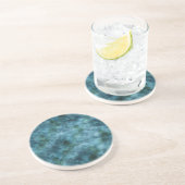 Groene Blauwgroen Aqua Blue Earth Ocean Marble Abs Zandsteen Onderzetter (Zijkant)