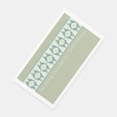 Groene Blauwgroen Blauwe Floral Servet (Hoek)