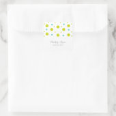 Groene Blauwgroen Confetti Wedding Stickers (Tas)